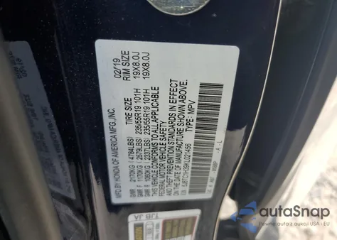 2019 Acura Rdx from USA, damaged, VIN 5J8TC1H39KL021456